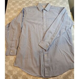 Brooks Brothers Madison‎ Non-Iron Supima Cotton Plaid Dress Shirt 17 1/2-37